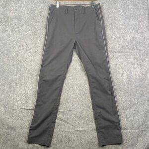 Beams Pants Adult Large Gray Piping Golf Polyester 33x31 Measure Outdoor Pockets